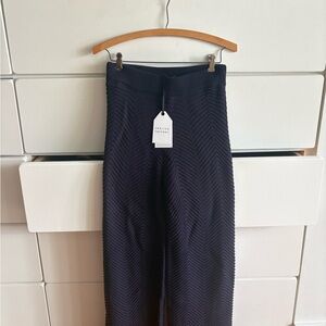 English Factory Navy Textured Knit Pants